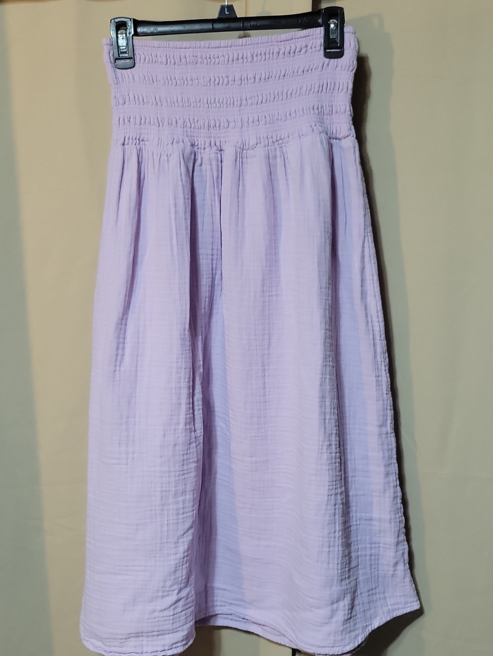 Old Navy Lavender Smocked Waist Midi Skirt